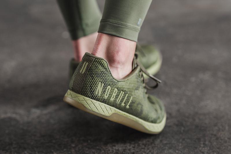 Women's Nobull Moss Camo Trainers Olive | SG Q2825M